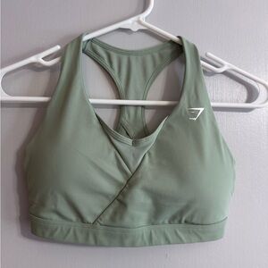 Gymshark Sage Green Sports Bra Size Small